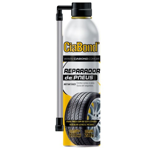 Reparador de Pneus Instantâneo Veda Furos 300ml Ciabond