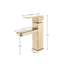 Torneira Lavabo Monocomando Banheiro Dourada Misturador S304 - Brinovar - 7