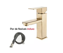 Ver imagem 5 de Torneira Lavabo Monocomando Banheiro Dourada Misturador S304 - Brinovar
