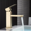 Ver imagem 2 de Torneira Lavabo Monocomando Banheiro Dourada Misturador S304 - Brinovar