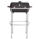Ver imagem 2 de Churrasqueira Alumínio Fundido a Bafo Preta Pé e Suporte