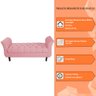 Recamier Grecia Decorativa 100cm Suede Rosa - Montanaris Decor Md Montanaris Decor - 3