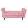 Recamier Grecia Decorativa 100cm Suede Rosa - Montanaris Decor Md Montanaris Decor - 1