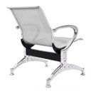 Ver imagem 3 de Cadeira Longarina Cromada 1 Lugar Cinza