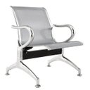 Ver imagem 1 de Cadeira Longarina Cromada 1 Lugar Cinza