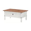 Ver imagem 2 de Mesa de Centro Madeira Maciça 1 Gaveta Branco