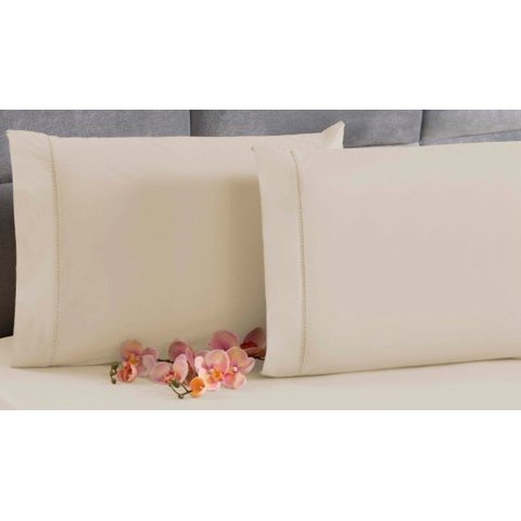 4 Fronha Avulsa Percal 200 Fios Algodão Ponto Palito Palha