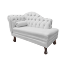 Ver imagem 4 de Recamier Sofá Direito Larissa 120cm Sala Suede Branco - Incasa Decor