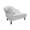 Ver imagem 3 de Recamier Sofá Direito Larissa 120cm Sala Suede Branco - Incasa Decor