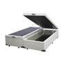 Cama Báu Box Base Queen Bipartido Sintético Branco com Pistão a Gás. - 2