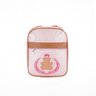 Bolsa Mochila Infantil para Menina Urso Rosa Medalha - 1