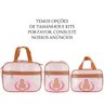 Bolsa Mochila Infantil para Menina Urso Rosa Medalha - 3