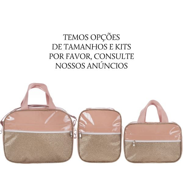 Bolsa Mochila para Bebê Passeio Luxo Cor Rose Medalha - 3