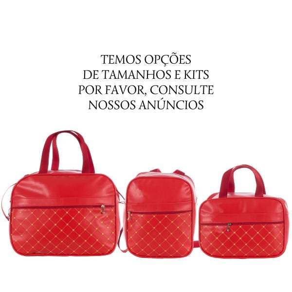 Bolsa Mochila para Bebê Passeio Luxo Várias Cores Medalha: VERMELHO E DOURADO - 3
