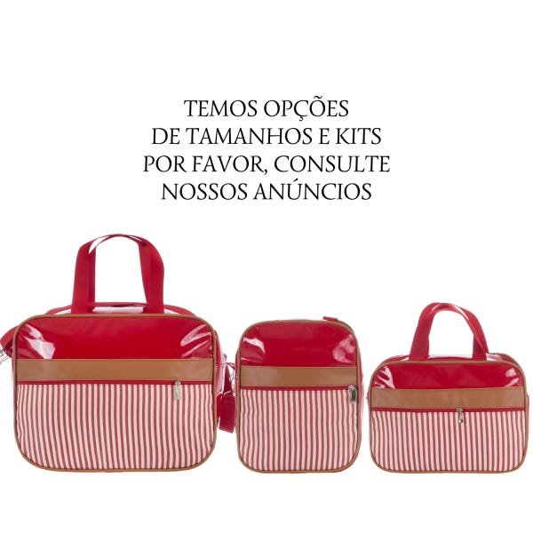 Bolsa Mochila Infantil Menina e Menino Várias Cores Medalha: VERMELHO LISTRAS - 3