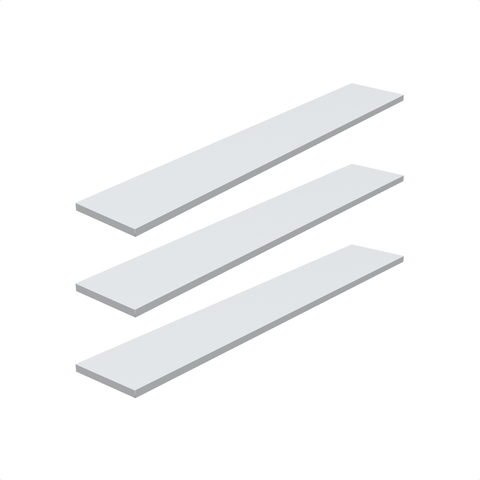 Kit 3 Prateleira Branca 90X15 + Suporte Flutuante Mdf  Organizadora Decoração Cozinha Banheiro Sala