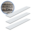 Ver imagem 2 de Kit 3 Prateleira Branca 90X15 + Suporte Flutuante Mdf Organizadora Decoração Cozinha Banheiro Sala