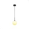 3 Pendente Globo Vidro Branco G9 Ball Preto Bancada Zan32 - 2
