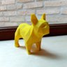 Bulldog Francês Decorativo - 10 Cm Altura -Toque 3D: Amarelo - 3