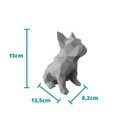 Ver imagem 2 de Bulldog Francês Sentado Decorativo - 15 Cm Altura -Toque 3D: Cinza