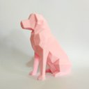 Ver imagem 3 de Golden Retriever Decorativo - 10 Cm Altura -Toque 3D: Rosa Claro