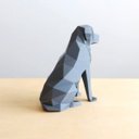 Ver imagem 3 de Golden Retriever Decorativo - 10 Cm Altura -Toque 3D: Cinza