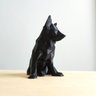 Cachorro Pastor Alemão Decorativo - 10 Cm Altura -Toque 3D: Preto - 2