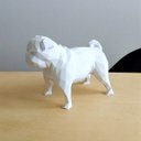 Ver imagem 1 de Cachorro Pug Decorativo - 10 Cm Altura -Toque 3D: Branco