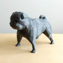 Ver imagem 1 de Cachorro Pug Decorativo - 10 Cm Altura -Toque 3D: Cinza