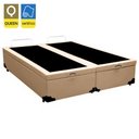 Ver imagem 2 de Cama Box Baú Queen Bipartido Sintético Bege Emth 158x198x40