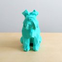 Ver imagem 2 de Cachorro Schnauzer Decorativo - 10 Cm Altura -Toque 3D: Azul Tiffany