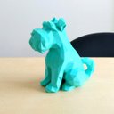 Ver imagem 1 de Cachorro Schnauzer Decorativo - 10 Cm Altura -Toque 3D: Azul Tiffany