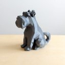 Ver imagem 1 de Cachorro Schnauzer Decorativo - 10 Cm Altura -Toque 3D: Cinza