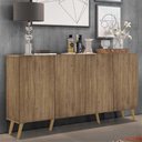 Ver imagem 3 de Aparador Buffet Retrô Multimóveis Veneza 4 Portas FG3556 Rustic/Natural