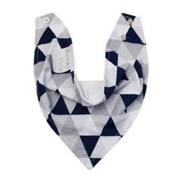 Kit com 4 Peças de Babadores para Bebês - Losango Azul Marinho - 2