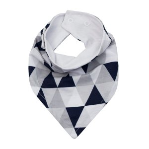Kit com 4 Peças de Babadores para Bebês - Losango Azul Marinho