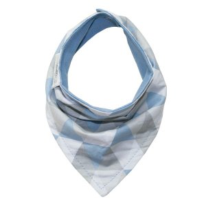 Conjunto Babadores para Bebê 02 Peças - Losango Azul