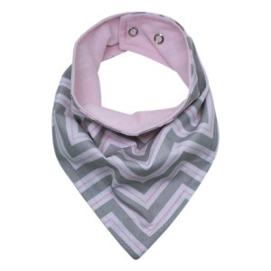 Kit Babadores para Bebê 03 Peças - Chevron Rosa