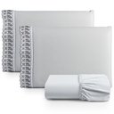 Ver imagem 1 de Jogo de Lençol Cama Casal Padrão 3 Peças 100% Algodão Percal 180 fios Com Leze:Cinza