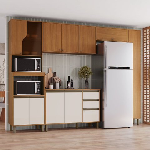 Cozinha Modulada Completa 6 Peças com Torre Quente 1 Forno e Paneleiro Venaly