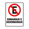 Placa Proibido Estacionar Embarque E Desembarque 30x40cm TaColado 10 Unidades - 1