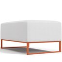 Ver imagem 6 de Puff Decorativo Sala De Estar Cléo 90cm Base De Ferro Cobre W01 Corano Branco - Lyam Decor