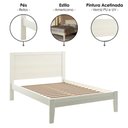 Ver imagem 4 de Cama Casal Madeira Macica Taeda 149 Cm 2808 Branco Festra