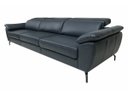 Ver imagem 3 de Sofá de Couro Hannover 3 Lugares Blue Bicolor 3,08 M - Mempra