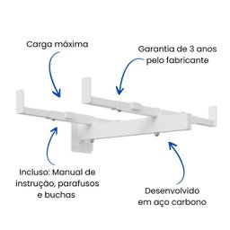 Suporte Parede Forno Microondas Branco Aço Brasforma - 3