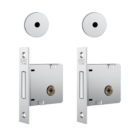 Fechadura Stam Externa Trava Auxiliar Tetra Par 40mm 1004 Rr Ix Cromado