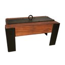 Ver imagem 3 de Aquecedor Ecológico de Madeira Artesanal com Pés em Ferro Libertas Rosas Artesanato Lareira Ecológic