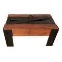 Ver imagem 5 de Aquecedor Ecológico de Madeira Artesanal com Pés em Ferro Libertas Rosas Artesanato Lareira Ecológic