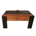 Ver imagem 1 de Aquecedor Ecológico de Madeira Artesanal com Pés em Ferro Libertas Rosas Artesanato Lareira Ecológic