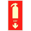 Ver imagem 1 de Placa de Sinalização de Emergência Extintor Co2 10x20cm